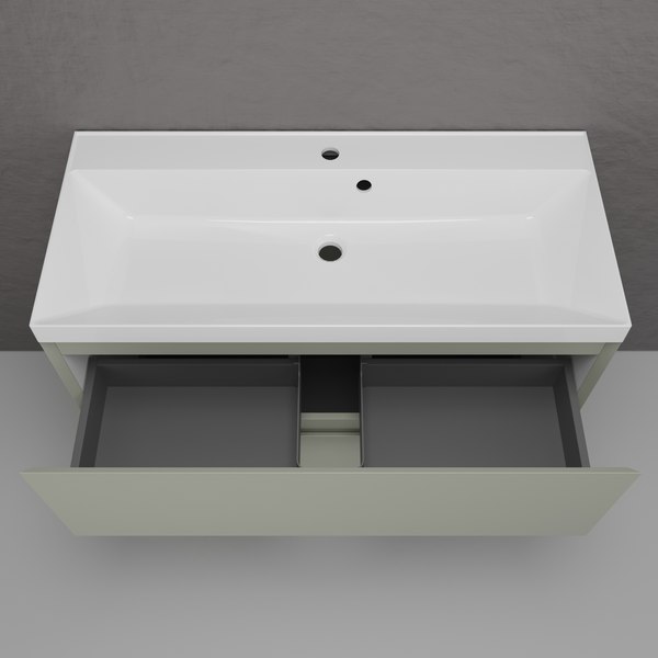 Купить Тумба с умывальником Symbolite Манхэттен 100 Plus 2 ящика + Line 100x48 в Борисове