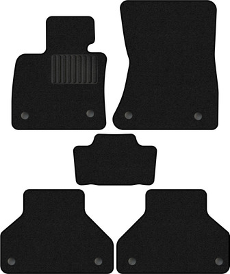 Комплект ковриков для авто Alicosta 0220_1_PR-6 для BMW X5 II SUV/E70 2006-2013 (ворс, черный) - 