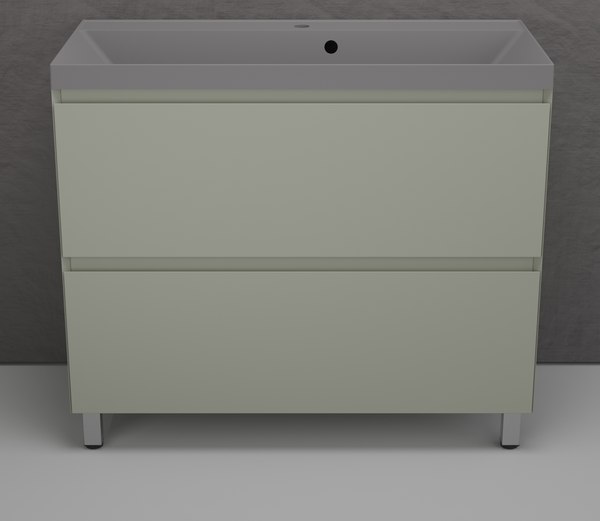 Тумба с умывальником Symbolite Манхэттен 100 Plus 2 ящика + Line 100x48