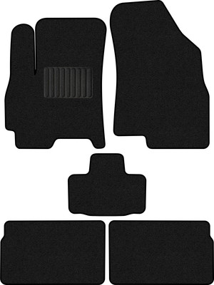 Комплект ковриков для авто Alicosta 0238_1_PR-6 для Chery Tiggo 4 I SUV 2017-н.в. (ворс, черный) - 