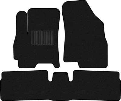 Комплект ковриков для авто Alicosta 2207_1_PR-6 для Chery Tiggo 4 I SUV +задний ряд 2017-н.в. (ворс, черный) - 