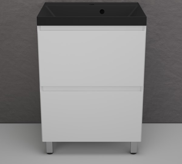 Тумба с умывальником Symbolite Манхэттен 60 Plus 2 ящика + Asti 60x45