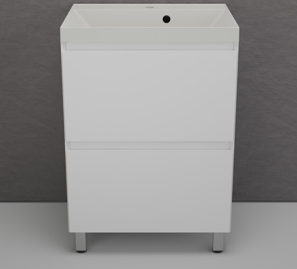 Тумба с умывальником Symbolite Манхэттен 60 Plus 2 ящика + Asti 60x45