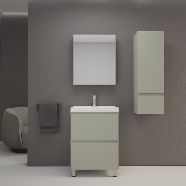 Тумба с умывальником Symbolite Манхэттен 60 Plus 2 ящика + Asti 60x45