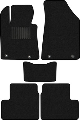 Комплект ковриков для авто Alicosta 1620_1_PR-6 для Geely GS SUV 2016-н.в. (ворс, черный) - 