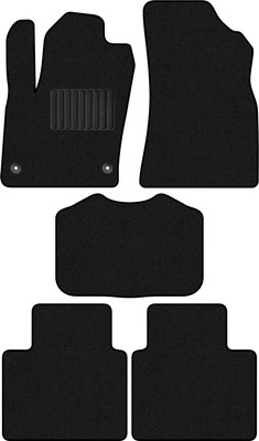 Комплект ковриков для авто Alicosta 2217_1_PR-6 для Geely Monjaro I SUV 2022-н.в. (ворс, черный) - 