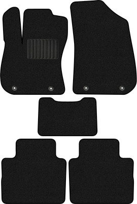 Комплект ковриков для авто Alicosta 2220_1_PR-6 для Geely Preface FS11 I седан/FS11 2022-н.в. (ворс, черный) - 