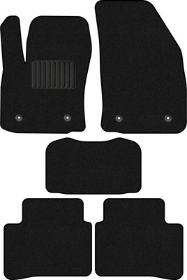 Комплект ковриков для авто Alicosta 1491_1_PR-6 для Geely Tugella FY11 I SUV/HPBA4 2019-н.в. (ворс, черный) - 