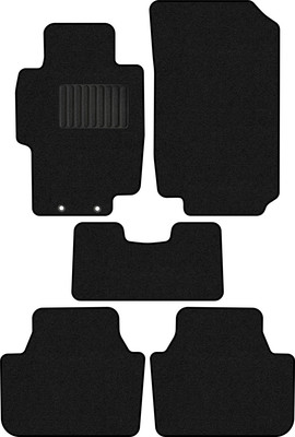Комплект ковриков для авто Alicosta 0404_1_PR-6 для Honda Accord VII седан/CL7/CL9 2002-2008 (ворс, черный) - 