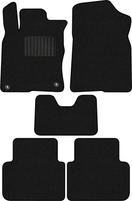 Комплект ковриков для авто Alicosta 2263_1_PR-6 для Honda Civic XI седан/FE 2020-н.в. (ворс, черный) - 