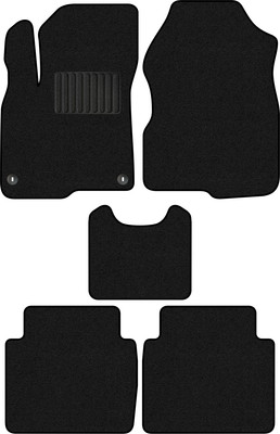 Комплект ковриков для авто Alicosta 0426_1_PR-6 для Honda CR-V V SUV/RW 2016-2022 (ворс, черный) - 