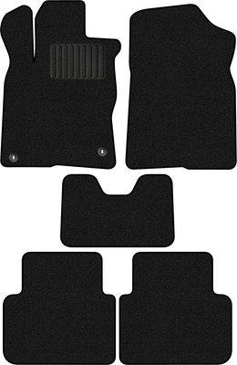 Комплект ковриков для авто Alicosta 2269_1_PR-6 для Honda Integra V хэтчбек/гибрид 2023-н.в. (ворс, черный) - 
