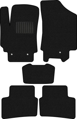 Комплект ковриков для авто Alicosta 0470_1_PR-6 для Hyundai Creta I SUV/GS 2015-н.в. (ворс, черный) - 