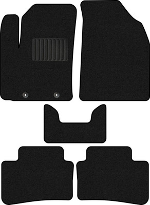 Комплект ковриков для авто Alicosta 1711_1_PR-6 для Hyundai Creta II SUV/SU2 2020-н.в. (ворс, черный) - 