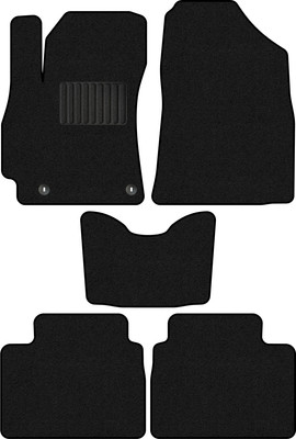 Комплект ковриков для авто Alicosta 2276_1_PR-6 для Hyundai Elantra VII седан/CN7 2020-н.в. (ворс, черный) - 