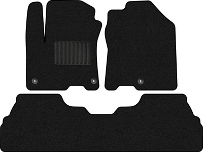 Комплект ковриков для авто Alicosta 2288_1_PR-6 д/Hyundai Kona Electric SUV/OS 2018-н.в.+задний ряд (ворс, черный) - 