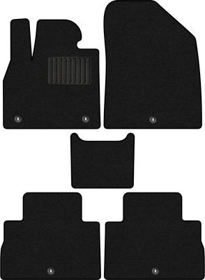 Комплект ковриков для авто Alicosta 1695_1_PR-6 для Hyundai Palisade SUV/LX2 2018-н.в. (ворс, черный) - 