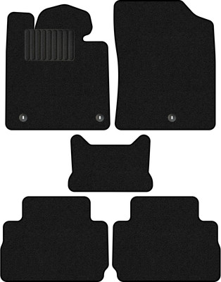 Комплект ковриков для авто Alicosta 0499_1_PR-6 для Hyundai Santa Fe IV SUV 5 мест 2021-н.в. (ворс, черный) - 