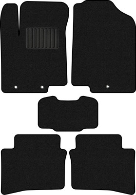 Комплект ковриков для авто Alicosta 0464_1_PR-6 для Hyundai Solaris I седан/хэтчбек 5дв/RB 2010-2017 (ворс, черный) - 