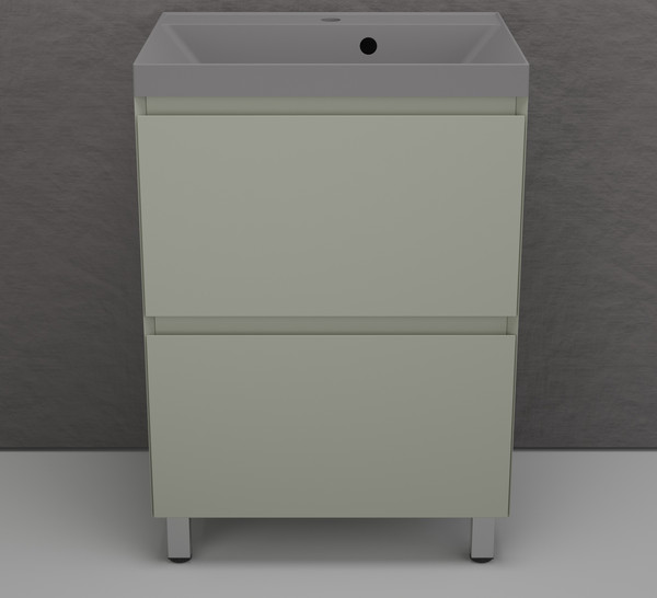 Тумба с умывальником Symbolite Манхэттен 60 Plus 2 ящика + Asti 60x45