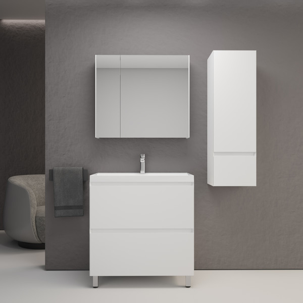 Тумба с умывальником Symbolite Манхэттен 80 Plus 2 ящика + Asti 80x45