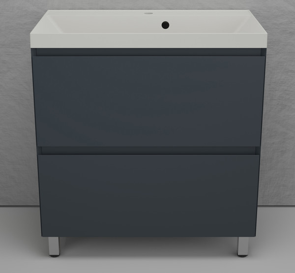 Тумба с умывальником Symbolite Манхэттен 80 Plus 2 ящика + Asti 80x45