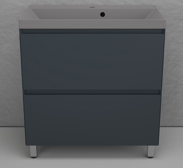 Тумба с умывальником Symbolite Манхэттен 80 Plus 2 ящика + Asti 80x45