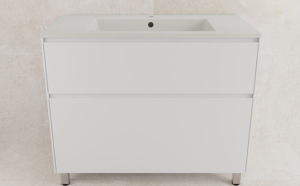 Тумба с умывальником Symbolite Лима 100 Line Plus 2 ящика + Line 100x48
