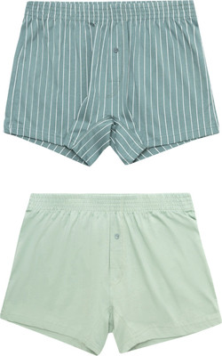 Комплект мужских трусов Mark Formelle 411152-2 (р.106-116, белая полоска на зеленом/зеленый лед) -