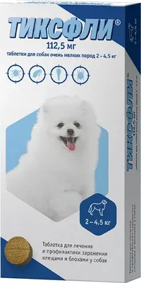 

Таблетки от паразитов, Тиксфли Для собак 2-4.5кг