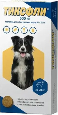 

Таблетки от паразитов, Тиксфли Для собак 10-20кг