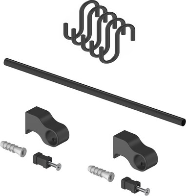Рейлинг кухонный Starax S-4062-A/SET (антрацит) - 