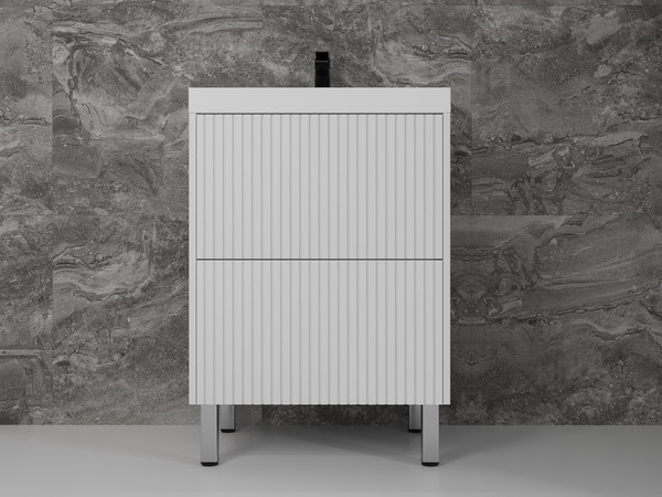 Тумба с умывальником Symbolite Стокгольм 60 Classic Push 2 ящика + Andrea Classic 60x45x15.4