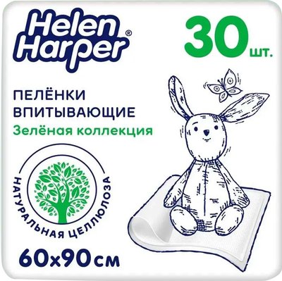 

Набор пеленок одноразовых детских, Green Fluff 60x90
