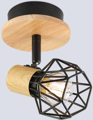 Спот Ambrella TR8751 BK/WD (черный/дерево) -