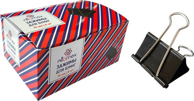 Зажим для бумаги Attomex 4131501 (черный) - 