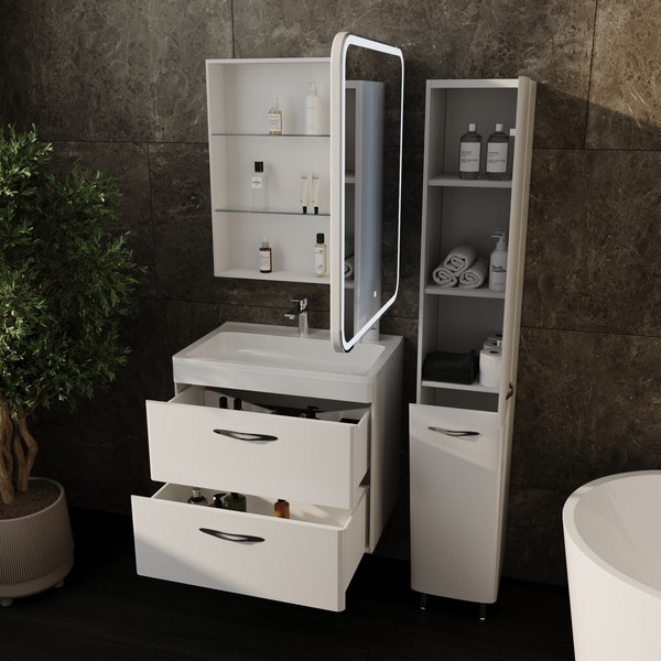 Купить Тумба с умывальником Symbolite Каре 60 Люкс Plus 2 ящика + Каре Люкс 60х45 в Солигорске