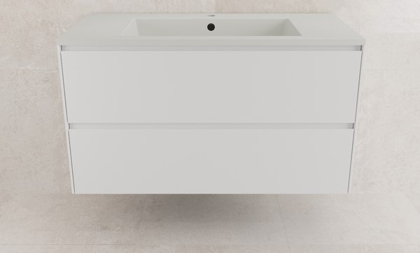 Тумба с умывальником Symbolite Лима 100 Line Plus 2 ящика + Line 100x48