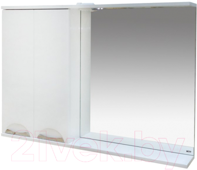 Шкаф с зеркалом для ванной Misty Куба-120 L / П-Куб-01120-011Л