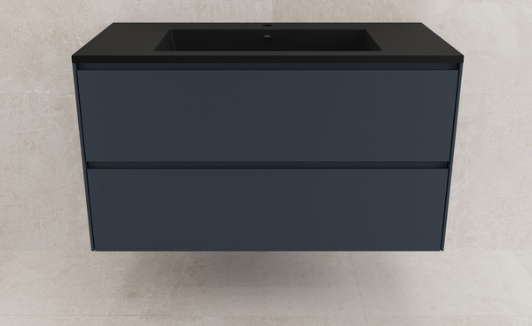 Тумба с умывальником Symbolite Лима 100 Line Plus 2 ящика + Line 100x48