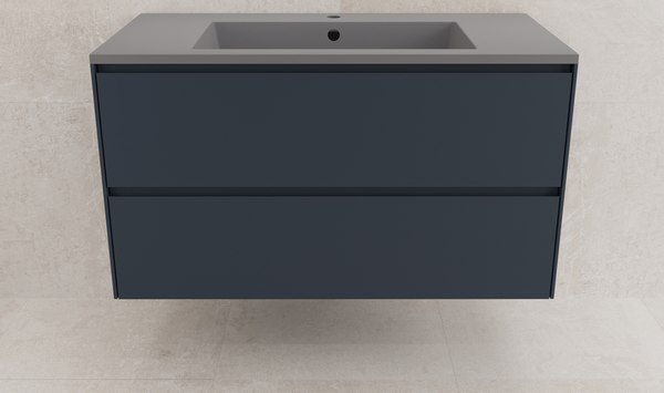Тумба с умывальником Symbolite Лима 100 Line Plus 2 ящика + Line 100x48