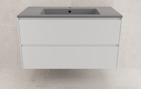 Тумба с умывальником Symbolite Лима 100 Line Plus 2 ящика + Line 100x48