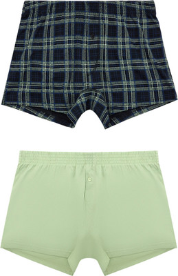 Комплект мужских трусов Mark Formelle 411152-2 (р.114-124, клетка на черном/светло-зеленый) -