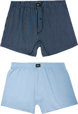 Комплект мужских трусов Mark Formelle 411152-2 (р.110-120, тонкая голубая полоска/пыльный голубой) -