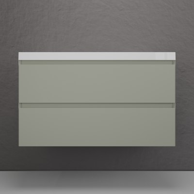 

Тумба с умывальником, Манхэттен 100 Plus 2 ящика + Asti 100x45