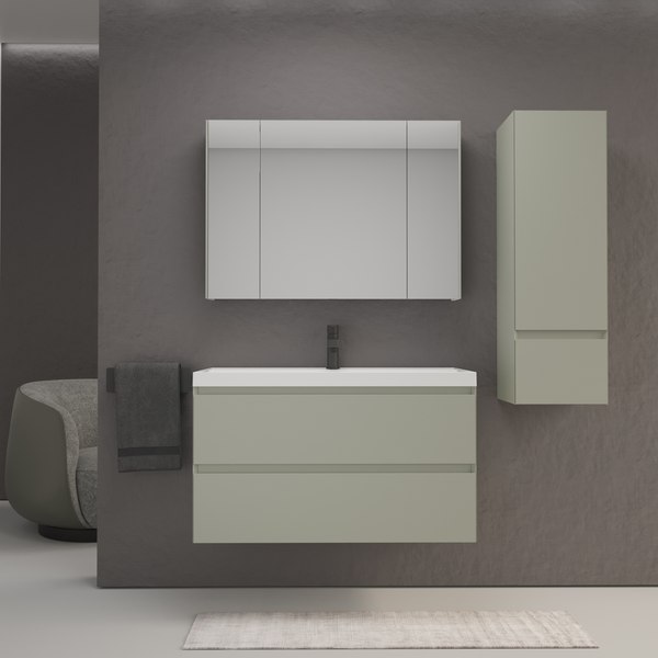 Купить Тумба с умывальником Symbolite Манхэттен 100 Plus 2 ящика + Asti 100x45 в Солигорске
