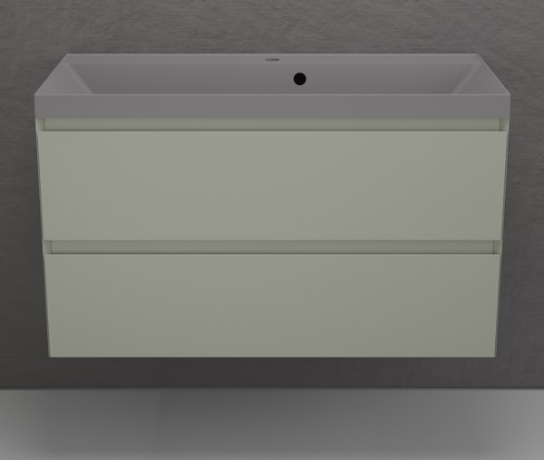 Тумба с умывальником Symbolite Манхэттен 100 Plus 2 ящика + Asti 100x45