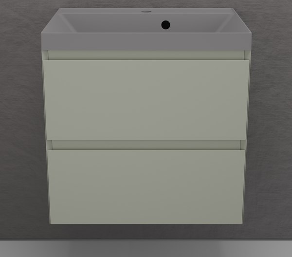 Тумба с умывальником Symbolite Манхэттен 60 Plus 2 ящика + Asti 60x45