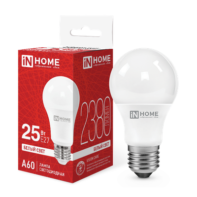 Лампа INhome LED-A60-VC 25Вт 230В Е27 4000К 2380Лм / 4690612062051 -
