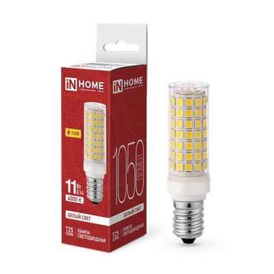 Лампа INhome LED-T25-CORN 11Вт 230В E14 4000К 1050Лм / 4690612060378 -